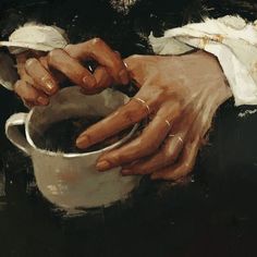 Coffee Painting Aesthetic, Dark Academia Art Drawing, Dark Academia Art Painting, Dark Academia Illustration, Dark Academia Painting, Painting Dark Academia