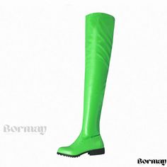 Comfortable Side-Zip Boot Design Shape Party, Bubble Sleeve Top, Side Zip Boots, Party Heels, Slip On Boots, Designer Boots, Fashion Boots, Green Color, Bootie