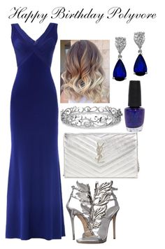 "Happy birthday POLYVORE!" by mihai-theodora ❤ liked on Polyvore featuring HervÃ© L. Leroux, Yves Saint Laurent, OPI, Giuseppe Zanotti, Effy Jewelry, women's clothing, women, female, woman and misses Function Gowns, Jj Outfits, Cute Prom Dresses, Effy Jewelry, Evening Outfits, Gala Dresses, Looks Chic, Dressy Outfits, Gorgeous Gowns