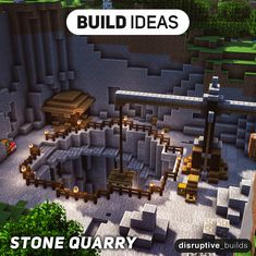 an image of a stone quarry with text overlay that reads, build ideas