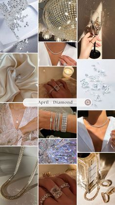 Diamond Birthstone Moodboard Crystal Mood Board, Diamond Aesthetic Wallpaper, Diamond Aesthetic, Jewelry Mood Board, Board Collage, Zodiac Stones