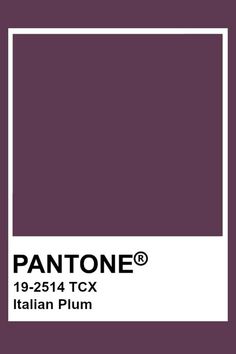 pantone's italian plum color swat list