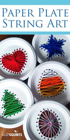 paper plate string art for kids to make