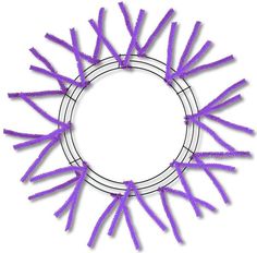 an image of some purple sticks in the shape of a circle with text on it