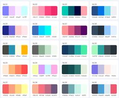 the color chart for different colors