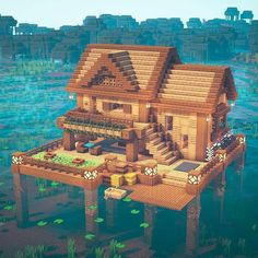 Minecraft Midevil Bakery, Mincraft Idea Houses Birch, Mcpe House Ideas, Mc House Layout, Minecraft Building Ideas Aesthetic House, Minecraft Lake House Ideas, Minecraft Houses Ideas Aesthetic, Cute Aesthetic Minecraft Houses, Maincraft House Idea