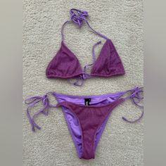 Brand New Triangl Glitter Purple Bikini. Size Large Top And Bottom. Runs Small, Does Not Include Neoprene Bikini Bag. Never Worn Fitted Shimmer Swimwear For Beach Season, Fitted Tie-side Swimwear For Party, Glitter Swimwear For Summer Beach Occasions, Glitter Swimwear For Summer Beach, Fitted Shimmer Swimwear For Beach, Glitter Beachwear Swimwear, Party Glitter Swimwear For Beachwear, Glamorous Shimmer Swimwear For Summer, Glamorous Shimmer Swimwear For Parties