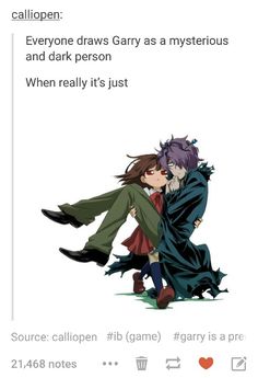 two anime characters are hugging each other