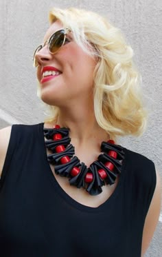 Diy Statement Necklace, Etsy Necklace, Necklace Leather, Wrap Necklace, Red 40, Turquoise Leather