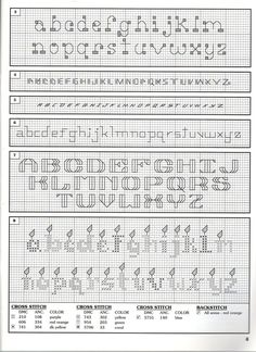 cross stitch alphabets with numbers and letters