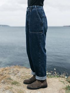 Denim High Waisted Jeans, Culottes Jeans, Womens Trouser Jeans, Trousers Jeans, Indigo Denim, Dark Indigo, Perfect Jeans, High Waisted Jeans, Indigo Blue