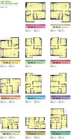 the floor plans for an apartment building