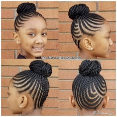 Black Children Hairstyles, Easy Cornrows, African Hairstyles For Kids, Children Hairstyles, Kid Braid Styles, African Hair Braiding Styles, Natural Hairstyles For Kids, Girls Natural Hairstyles