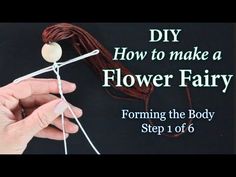 someone is making a flower fairy with yarn