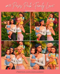 Sims 4 Family Poses, Sim4 Cc, Cc Packs