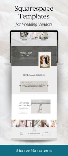 the wedding vendor wordpress theme is displayed on a computer screen, with an image of a