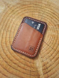 my new Speedwallet. A credit card pocket on the front. A sewn-in Oyster card in the middle and a matching note pocket on the rear Diy Leather Card Holder, Oyster Card, Leather Workshop