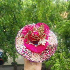 Handwork poshak for laddu gopal. It includes one poshak. one patka and mukut. size 3.. Multicolor Tikka For Puja And Festive Occasions, Traditional Handmade Tikka For Festivals, Handmade Traditional Tikka For Festivals, Multicolor Tikka For Puja And Diwali, Multicolor Tikka For Puja And Navratri, Multicolor Tikka For Puja Festivals, Festival Tikka With Gota Work As Gift, Gota Work Tikka For Festivals And Gifts, Multicolor Tikka For Diwali Puja