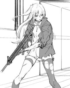 Drawing Ears, Pose Manga, Drawn Girls, Girl Frontline, Sketch Tutorial, Girl's Frontline, Animation Storyboard, Seni 2d, Music Drawings