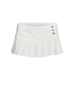 $80 Low Rise Skirt, White Skort, White Mini Skirt, Silver Button, I Am Gia, 60 Fashion, Gameday Outfit, Women's Skirts, Something Went Wrong