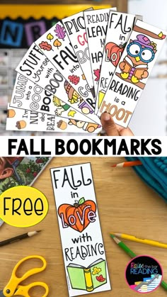 the fall bookmarks with free printables