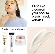 #songjia #tips #skincare #makeup Skin Care Cosmetics, Neck Wrinkles, Best Eye Cream, Pretty Makeup, Cool Eyes, Eye Cream, Skin Care Routine