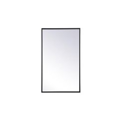 a mirror that is on the wall in front of a white background and black frame