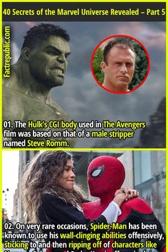 the avengers and spider - man are both being compared by each other in different ways