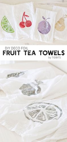 diy fruit tea towels are so easy to make