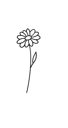 a black and white drawing of a flower