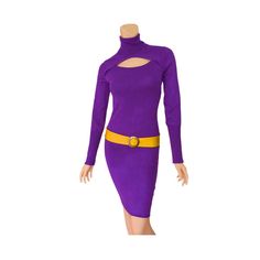 Purple + Bright Gold Sweater Dress Orange Sweater Dress, Purple Turtleneck, Gold Sweater, Orange Sweater, Dress Comfortable