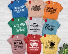 Universal Studios Shirts, Mischief Manager Shirt, Wizard House School Shirts, Universal Studios Family Shirts, Mischief Supporter C-13012326 Please consider carefully about our description before taking an order. ∘◦ ☆ ◦∘ HOW TO ORDER? ∘◦ ☆ ◦∘ Placing an order is simple! Please review all images in this listing for style, color and sizes. - Select the size and color of the shirt from the drop-down menus. - Add your design color on the empty box for personalization (Example: Design Color: White). Harry Potter World Family Shirts, Universal Studios Group Shirts, Universal Matching Shirts, Universal Studios Matching Shirts, Universal Studios Orlando Family Shirts, Universal Shirts For Family, Universal Studios Tshirt Ideas, Harry Potter Shirts For Universal, Universal Family Shirts