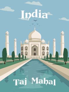 an illustration of the taj maal in india