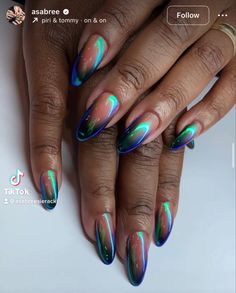 Nail Idea Fall, Fall Nails Chrome, Chrome Nail Designs, Different Generations, Nails Chrome, Nail Trend, Nail Tutorial