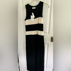 Perfect And Brand New, Missed Return Window! Gorgeous Dress, Classic Style Size Small Elegant Black And White Maxi Dress For Spring, Chic Sleeveless Black And White Midi Dress, Chic Black And White Midi Dress, Dress Classic Style, White Midi, White Midi Dress, Jewelry Diy, Resin Jewelry, Gorgeous Dresses