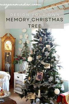 My Memory Christmas Tree - What Meegan Makes Memory Christmas Tree, Olive Bucket, My Memory, Black And White Photos, Christmas Decorations For The Home, Big Ideas, White Photos, White Picture, Great Conversation Starters