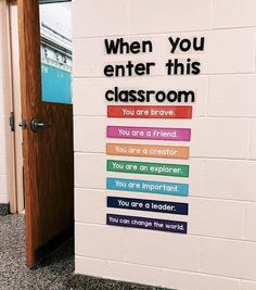 a sign that says when you enter this classroom you are a friend