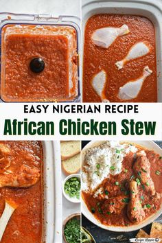 the steps to make an african chicken stew