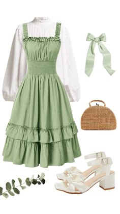 Modest summer spring outfit #modest #modestsummeroutfit #modestfashion #modestoutfits #apostolicpentecostal #apostolic #christiangirl #churchfit #churchoutfit #springoutfit #summeroutfit #cottagecore Stile Blair Waldorf, Adrette Outfits, Fest Outfits, Cute Dress Outfits, Modest Fashion Outfits