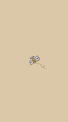 a drawing of a bee flying through the air