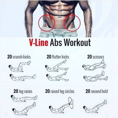 a man with six different abs workouts on his chest and back, in front of the