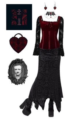 Vampire Goth Outfits Plus Size, Romantigoth Outfits, Romantic Vampire Outfits, Valentine Goth Outfit, Vintage Vampire Outfit, Plus Size Romantic Goth