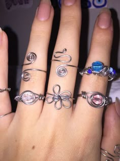 Handmade Wire Rings, Rings Trendy, Jewelry Aesthetic, How To Make Rings