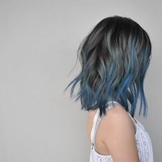 Hair Color Grey, Blue Hair Highlights, Lighter Hair, Hair Streaks, Grey Hair Color, Lace Hair, Cool Hair Color