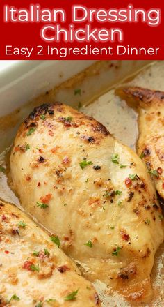 Italian Chicken Recipes Easy, Chicken Breast Italian Dressing, Italian Chicken Breast Recipes, Italian Marinated Chicken, Noom Recipes, Marinating Chicken Breast