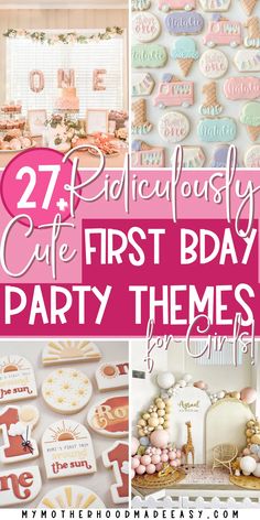 First birthday party themes for girls Theme For First Birthday Girl, One Year Old Birthday Party Theme Girl, Ideas For 1st Birthday For Girl, First Birthday Ideas For A Girl, Babies First Birthday Theme, First Birthday Themes September, Girls One Year Birthday Party Theme