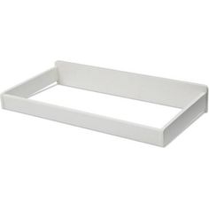 a white plastic tray on a white background