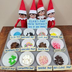 the elfs are getting ready to eat their treats