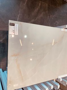 a large marble slab is on display in a store