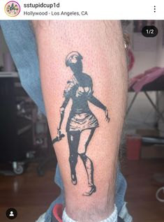 Silent Hill Nurse Tattoo, Silent Hill Nurse, Woodcut Tattoo, Nurse Tattoo, Grunge Tattoo, 4 Tattoo, Gaming Tattoo, Pin Up Tattoos, Stylist Tattoos